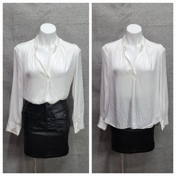 ZADIG & VOLTAIRE TINK SATIN PERM BLOUSE, SIZE S, NWT - Picture 2 of 9